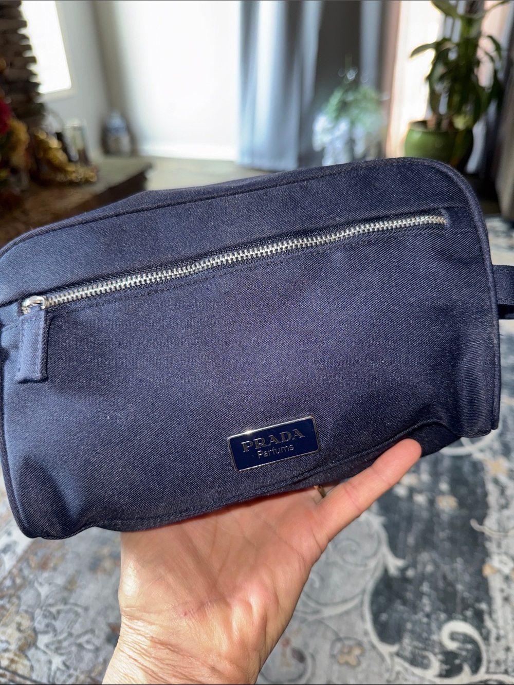 Prada Navy Toiletry Bag -NWOT